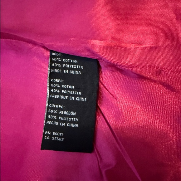 Pre-loved Bebe Gold Satin Double Breasted Trench Coat - Picture 7 of 7